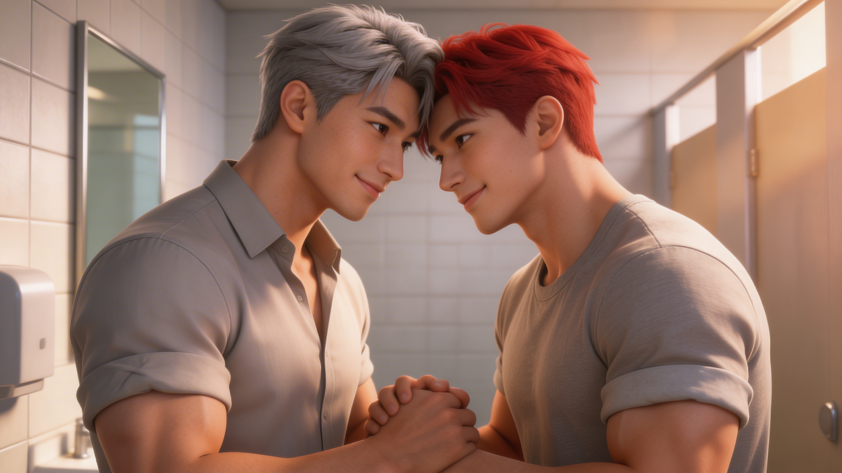 Between the Frosted Stalls