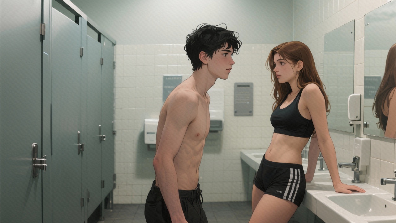 The Steamy Encounter in the Restroom